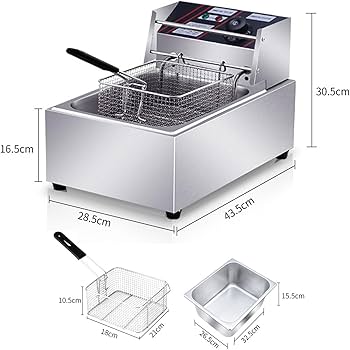 Amazon.co.jp: 卓上フライヤー 業務用 家庭用 フライヤー 10L大容量 Amazon.co.jp: 卓上フライヤー 業務用 家庭用 フライヤー 10L大容量